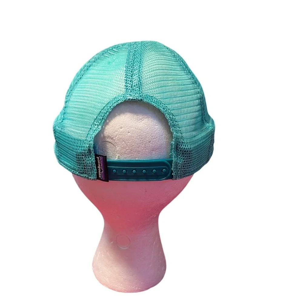 Patagonia Trucker Hat Geometric Tribal Print Mesh‎ Snapback Teal Black Cap ALL